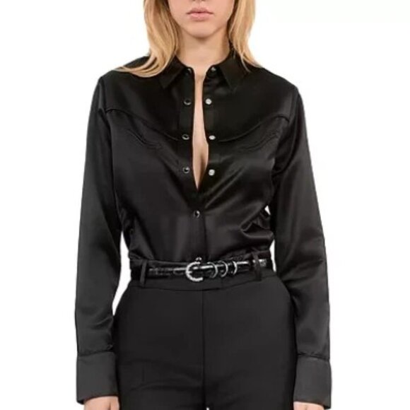 The Kooples Tops - The Kooples Satin Western Shirt